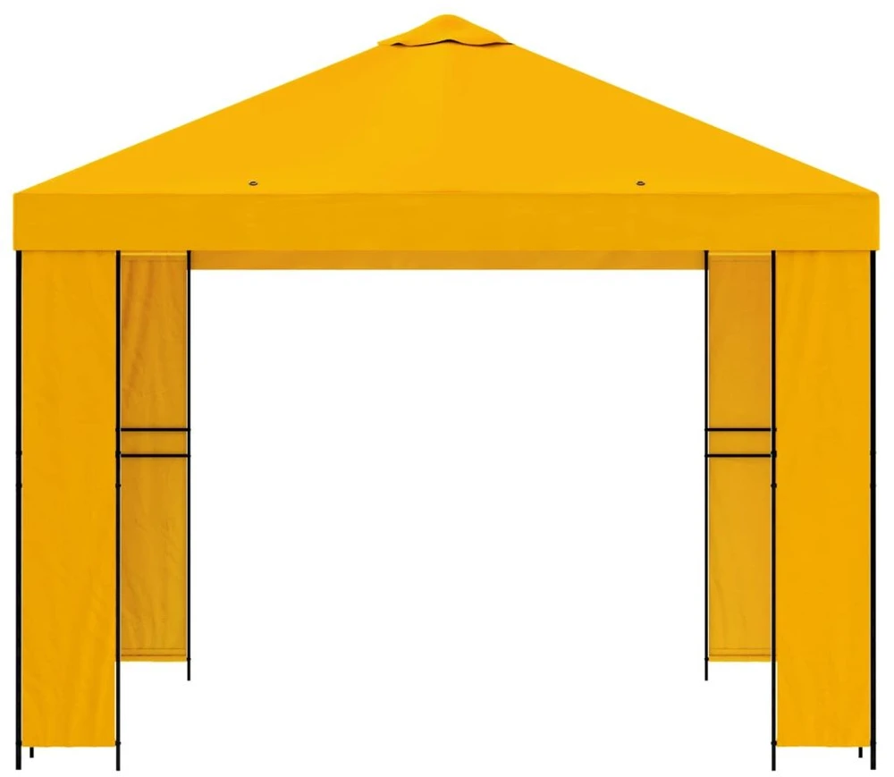 Pavėsinė 3 x 3 m Geltona Poliesteris ir plienas 190 gsm