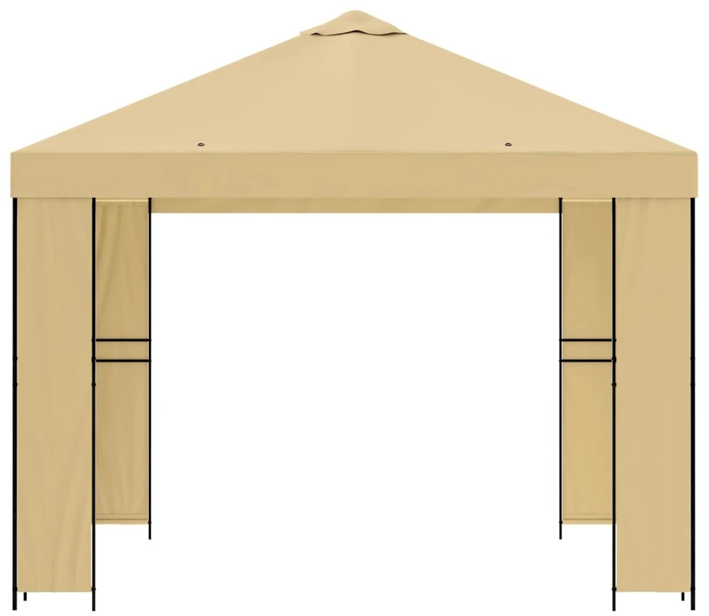 Pavėsinė 3 x 3 m Kreminė Poliesteris ir plienas 190 gsm