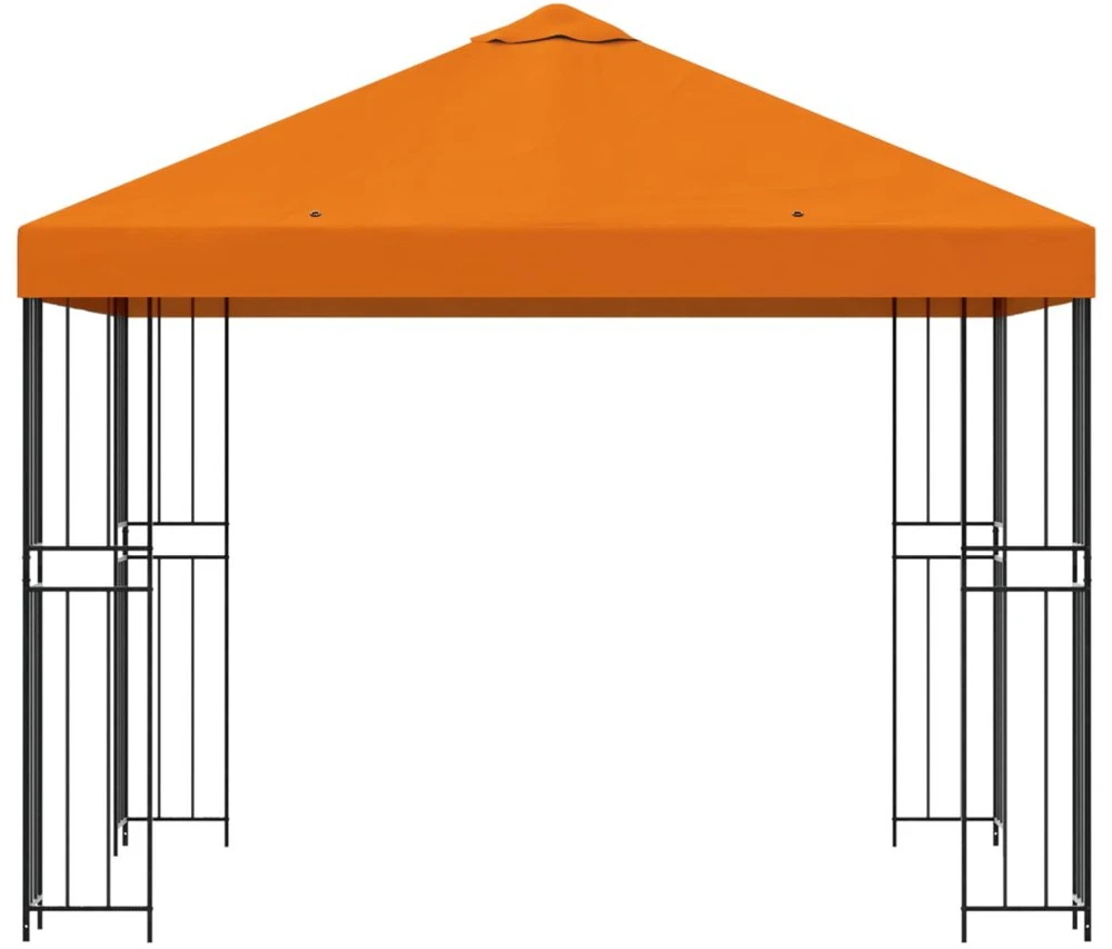 Pavėsinė 3 x 3 m Oranžinė Poliesteris ir plienas 190 gsm