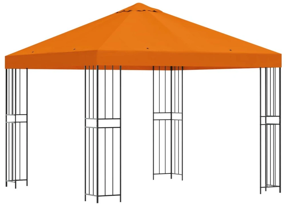Pavėsinė 3 x 3 m Oranžinė Poliesteris ir plienas 190 gsm