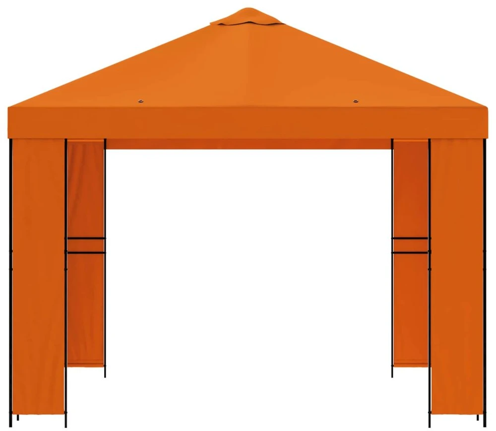 Pavėsinė 3 x 3 m Oranžinė Poliesteris ir plienas 190 gsm