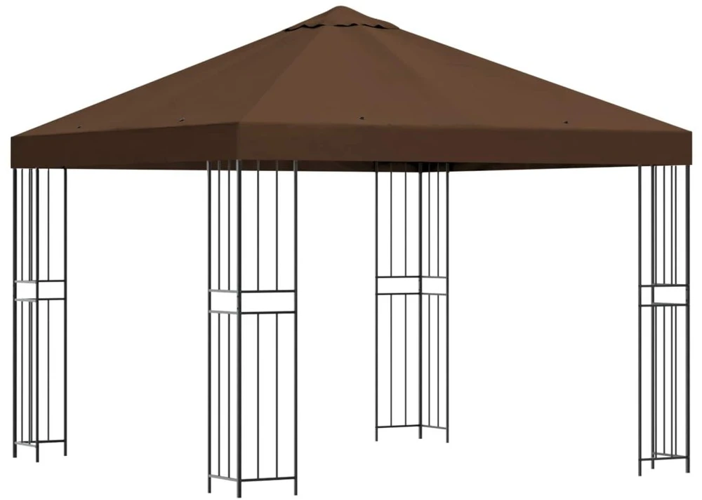 Pavėsinė 3 x 3 m Ruda Poliesteris ir plienas 190 gsm