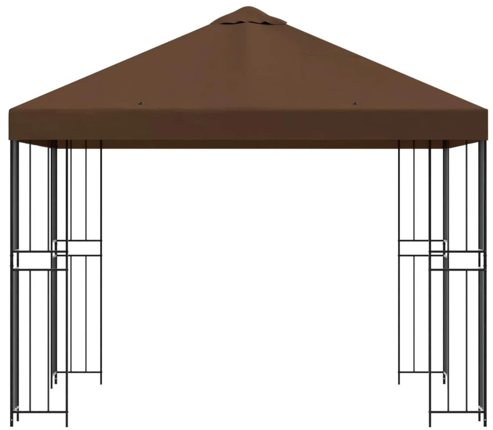 Pavėsinė 3 x 3 m Ruda Poliesteris ir plienas 190 gsm