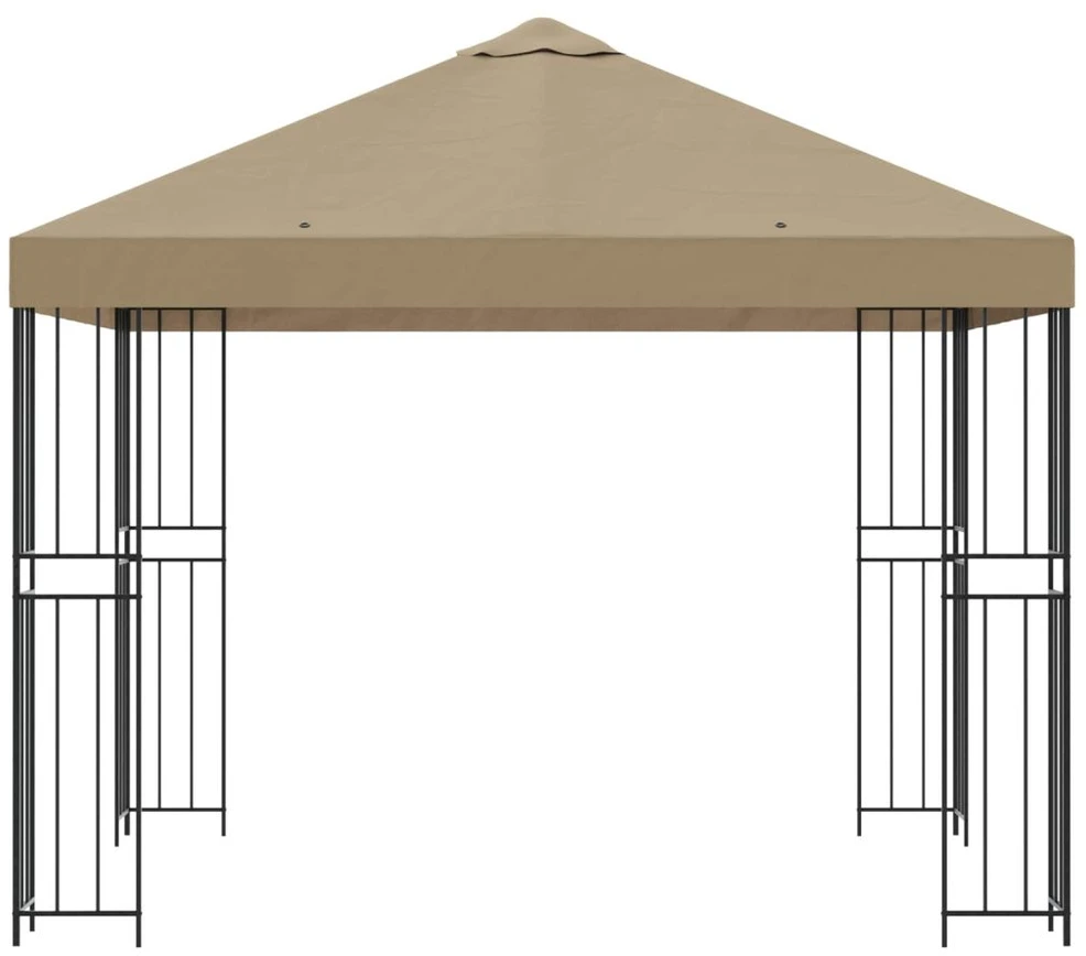 Pavėsinė 3 x 3 m Smėlio Poliesteris ir plienas 190 gsm