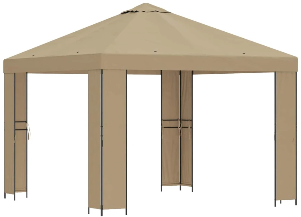 Pavėsinė 3 x 3 m Smėlio Poliesteris ir plienas 190 gsm