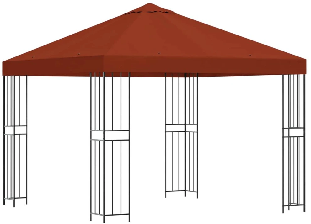 Pavėsinė 3 x 3 m Terakotos Poliesteris ir plienas 190 gsm