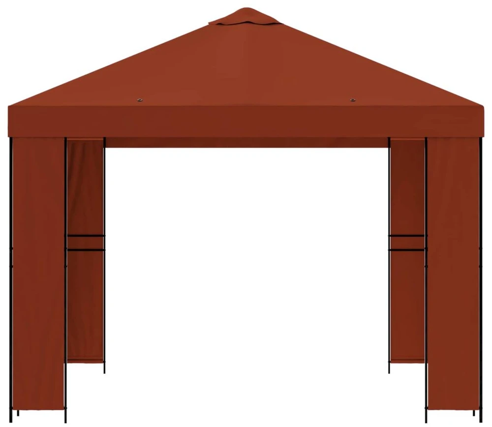 Pavėsinė 3 x 3 m Terakotos Poliesteris ir plienas 190 gsm