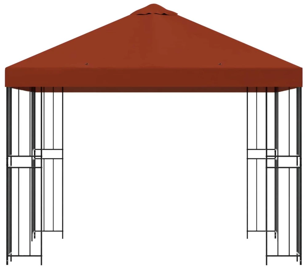 Pavėsinė 3 x 3 m Terakotos Poliesteris ir plienas 190 gsm