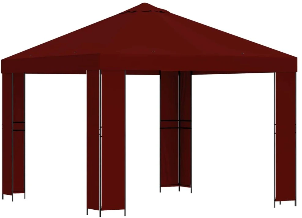 Pavėsinė 3 x 3 m Vyšninė Poliesteris ir plienas 190 gsm
