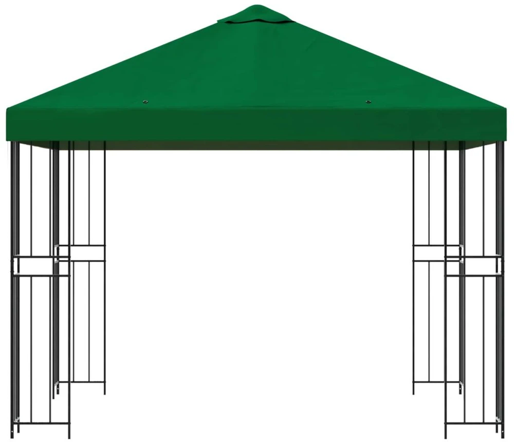 Pavėsinė 3 x 3 m Žalia Poliesteris ir plienas 190 gsm