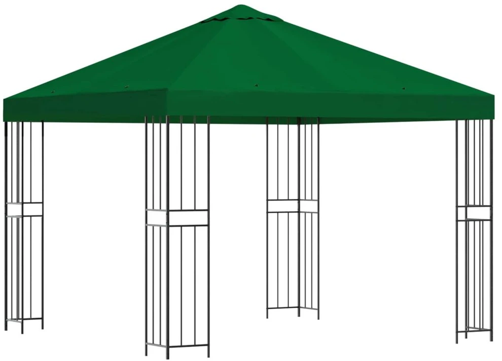 Pavėsinė 3 x 3 m Žalia Poliesteris ir plienas 190 gsm