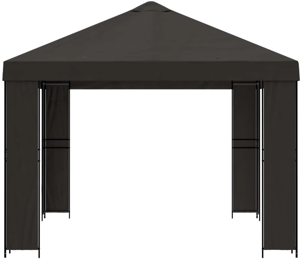 Pavėsinė 4 × 3 m Antracito Poliesteris ir plienas 190 gsm