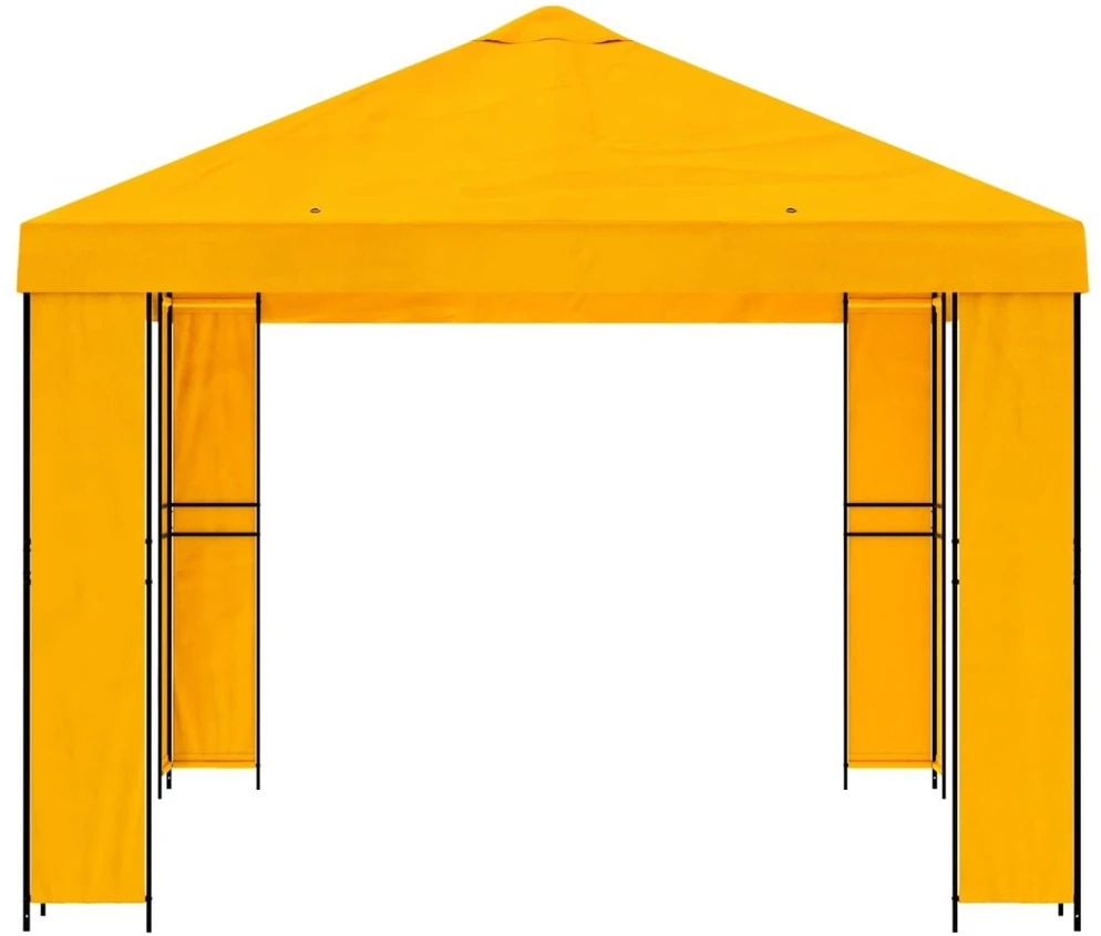 Pavėsinė 4 × 3 m Geltona Poliesteris ir plienas 190 gsm