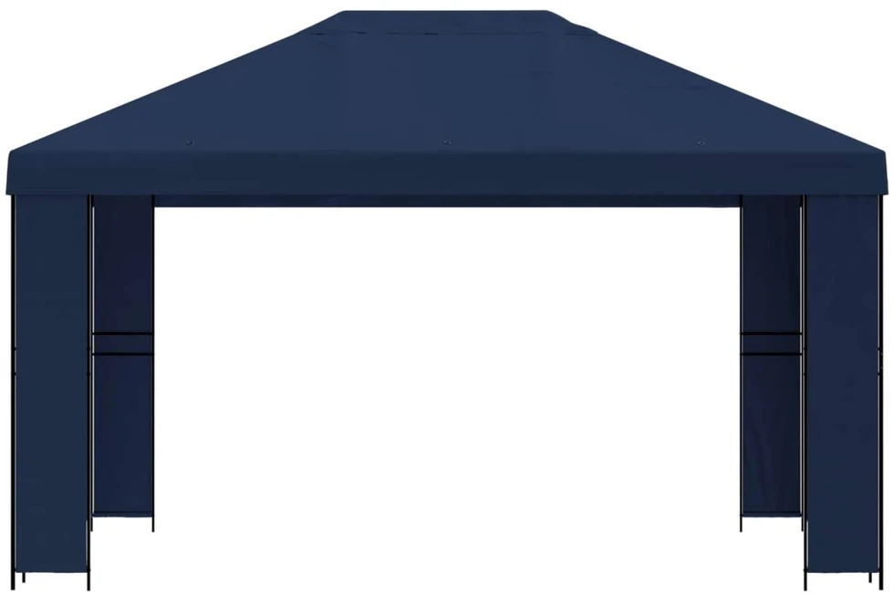 Pavėsinė 4 × 3 m Mėlyna Poliesteris ir plienas 190 gsm