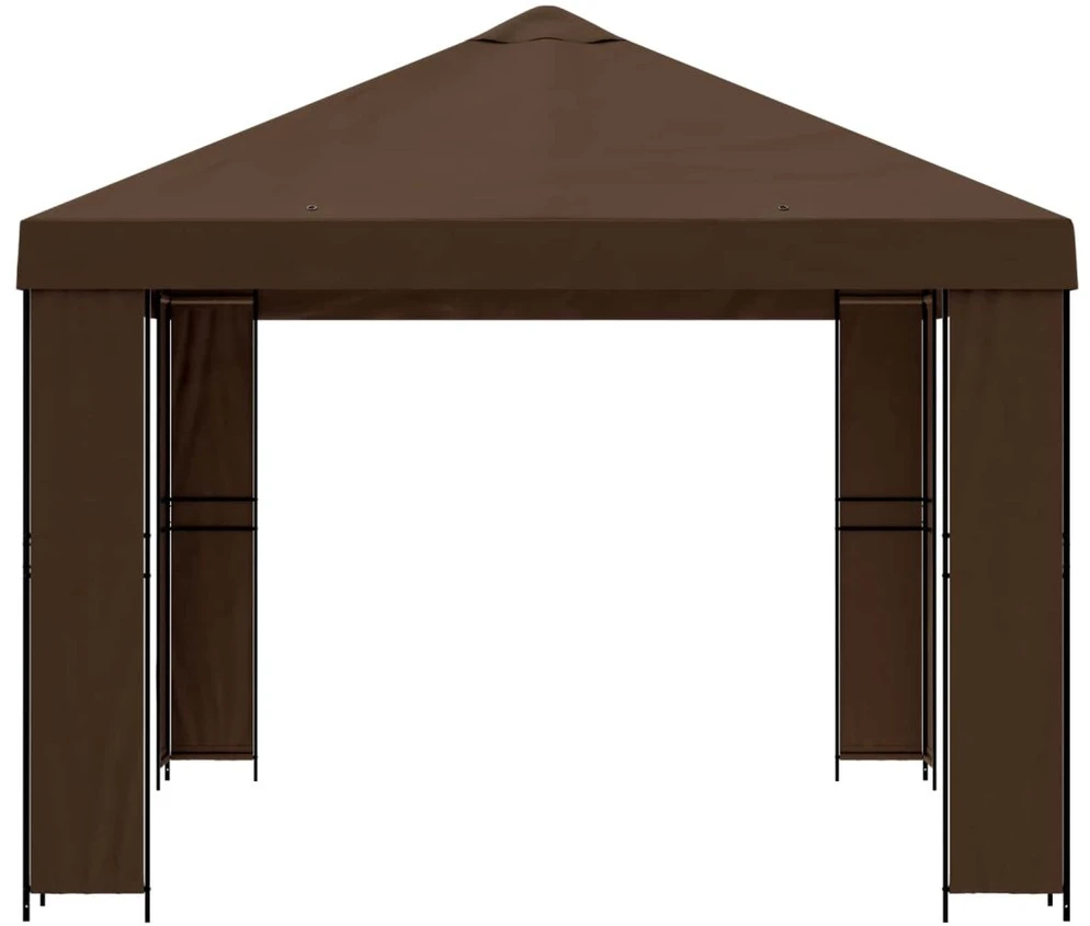 Pavėsinė 4 × 3 m Ruda Poliesteris ir plienas 190 gsm