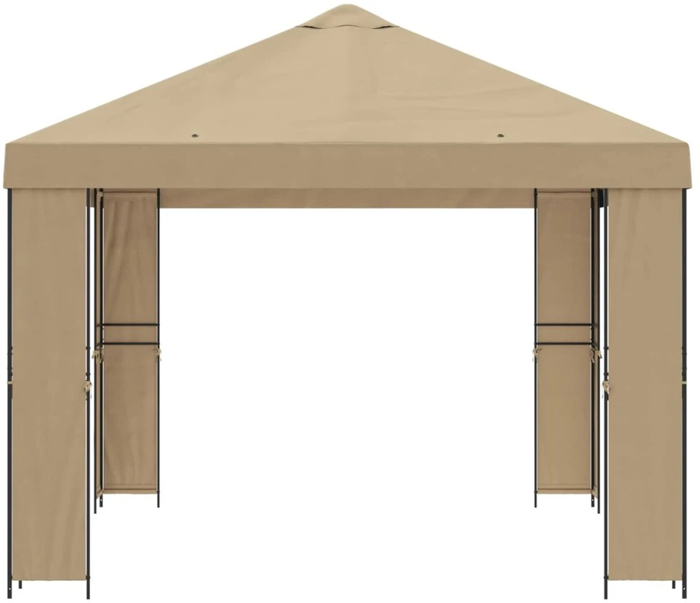 Pavėsinė 4 × 3 m Smėlio Poliesteris ir plienas 190 gsm