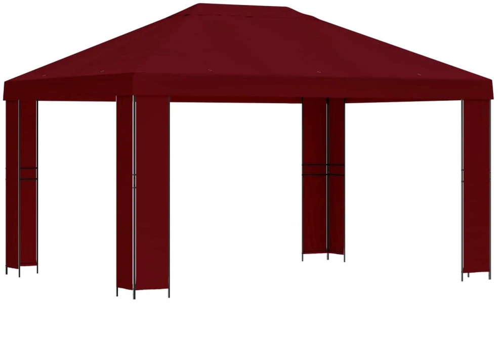 Pavėsinė 4 × 3 m Vyšninė Poliesteris ir plienas 190 gsm