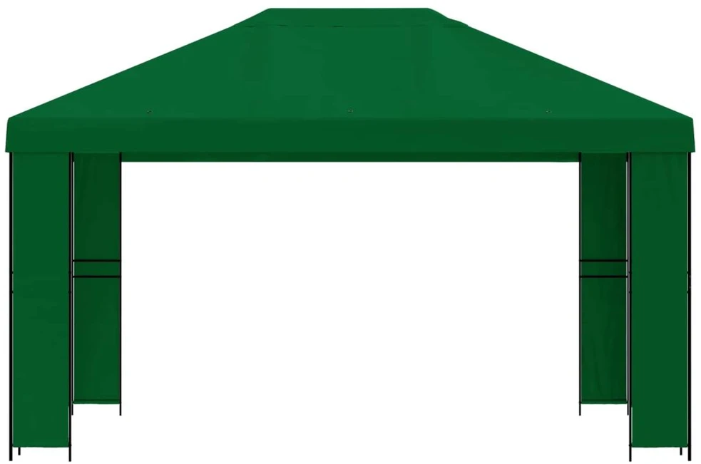 Pavėsinė 4 × 3 m Žalia Poliesteris ir plienas 190 gsm