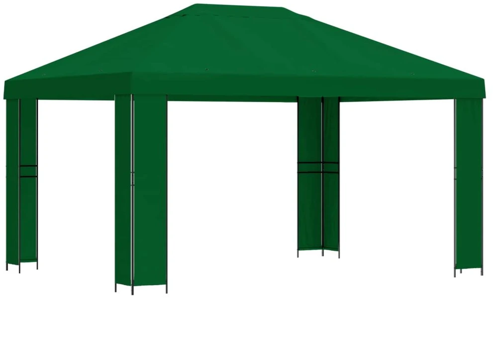 Pavėsinė 4 × 3 m Žalia Poliesteris ir plienas 190 gsm