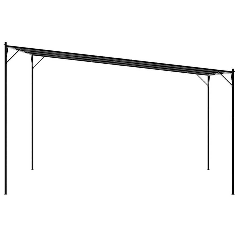 Pavėsinė, antracito spalvos, 4x4m, audinys ir plienas, 180g/m²