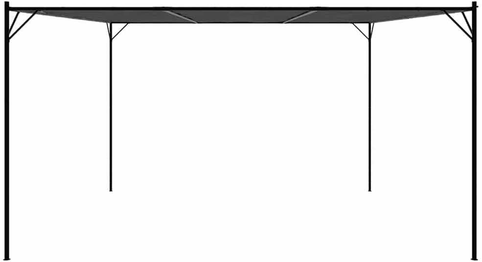 Pavėsinė, antracito spalvos, 4x4m, audinys ir plienas, 180g/m²