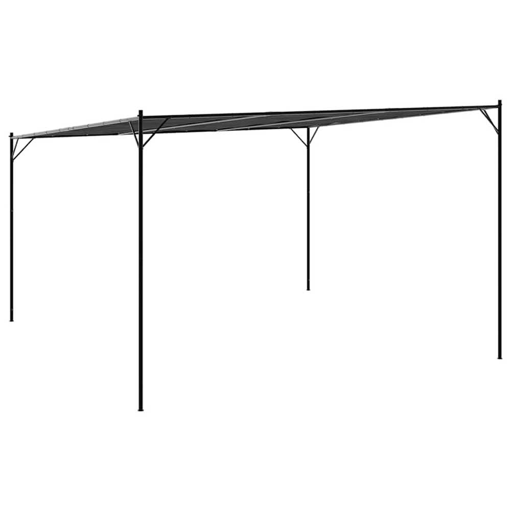 Pavėsinė, antracito spalvos, 4x4m, audinys ir plienas, 180g/m²