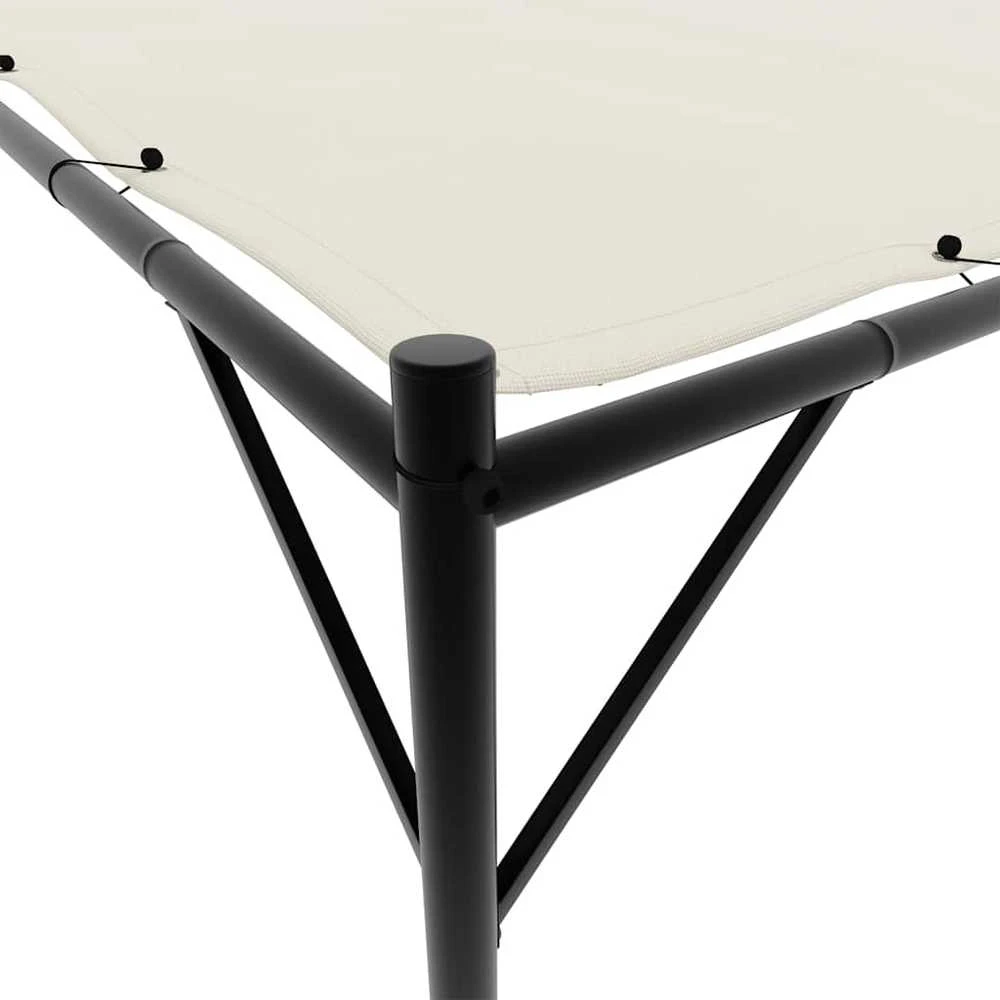 Pavėsinė, baltos spalvos, 4x4m, audinys ir plienas, 180g/m²