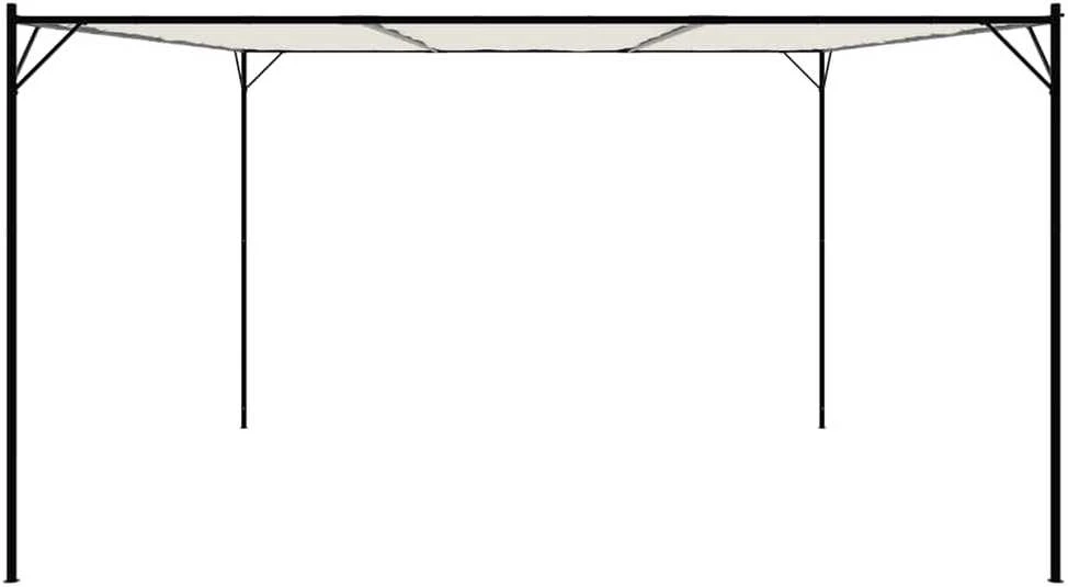 Pavėsinė, baltos spalvos, 4x4m, audinys ir plienas, 180g/m²