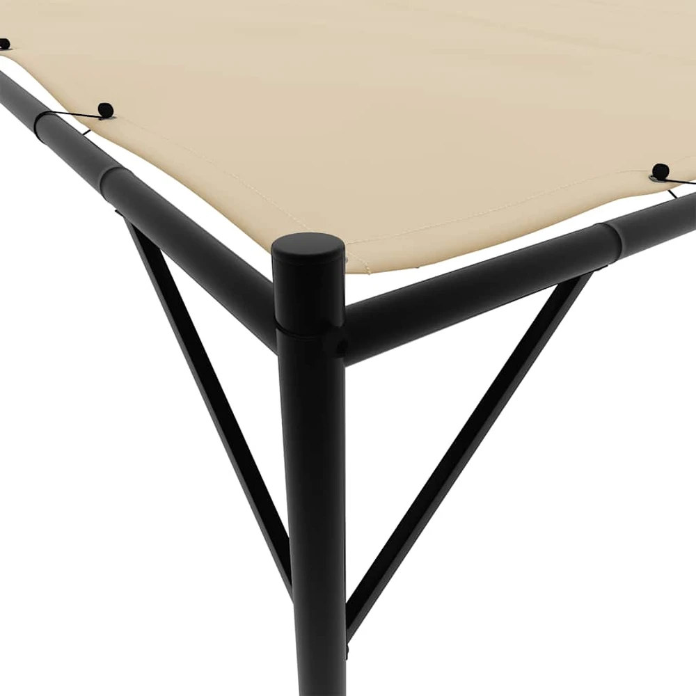 Pavėsinė, smėlio spalvos, 4x4m, audinys ir plienas, 180g/m²