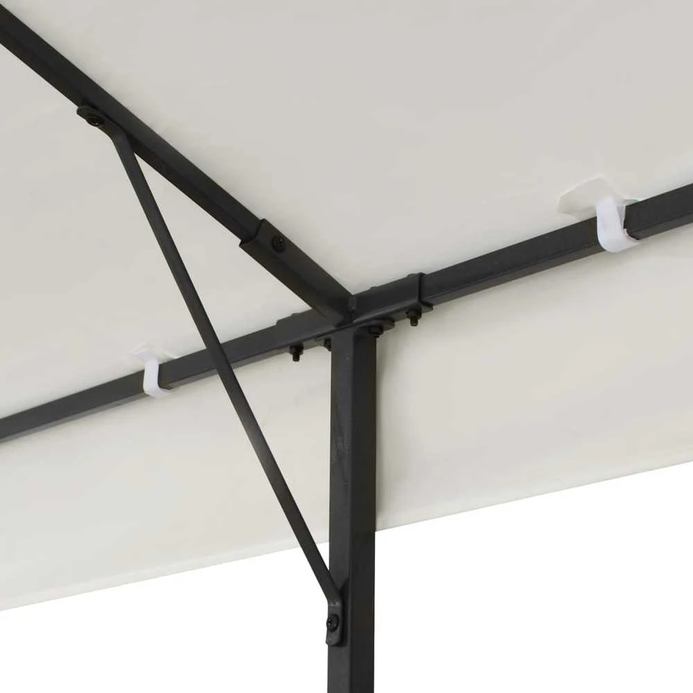 Pavėsinė su dvigubu stogu, baltos spalvos, 6x3m, plienas