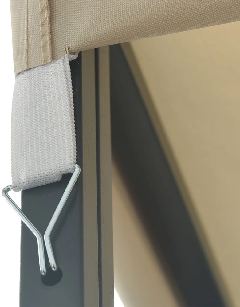 Pavėsinė su lemputėmis LED, kreminė, 3x4m