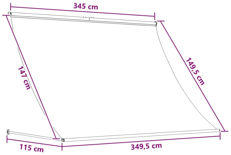 Pavėsinė Taupe 350 x 150 cm