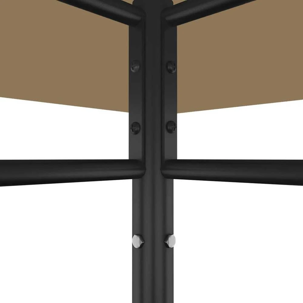 Pavėsinė, taupe spalvos, 384x281x270 cm, 180g/m²