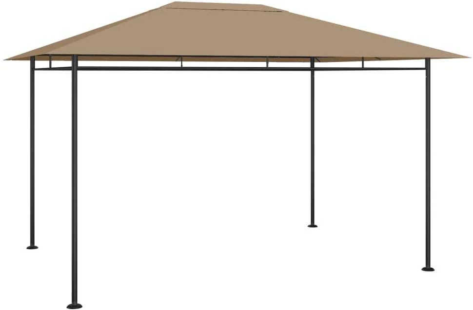 Pavėsinė, taupe spalvos, 384x281x270 cm, 180g/m²