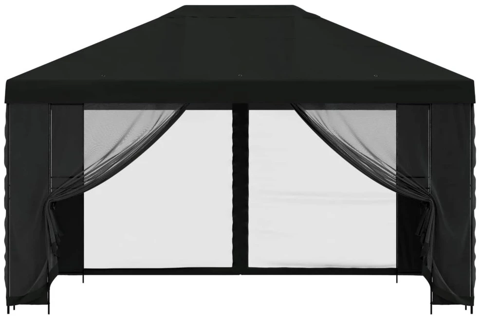 Paviljonas su šoninėmis sienelėmis 4 × 3 m Juoda