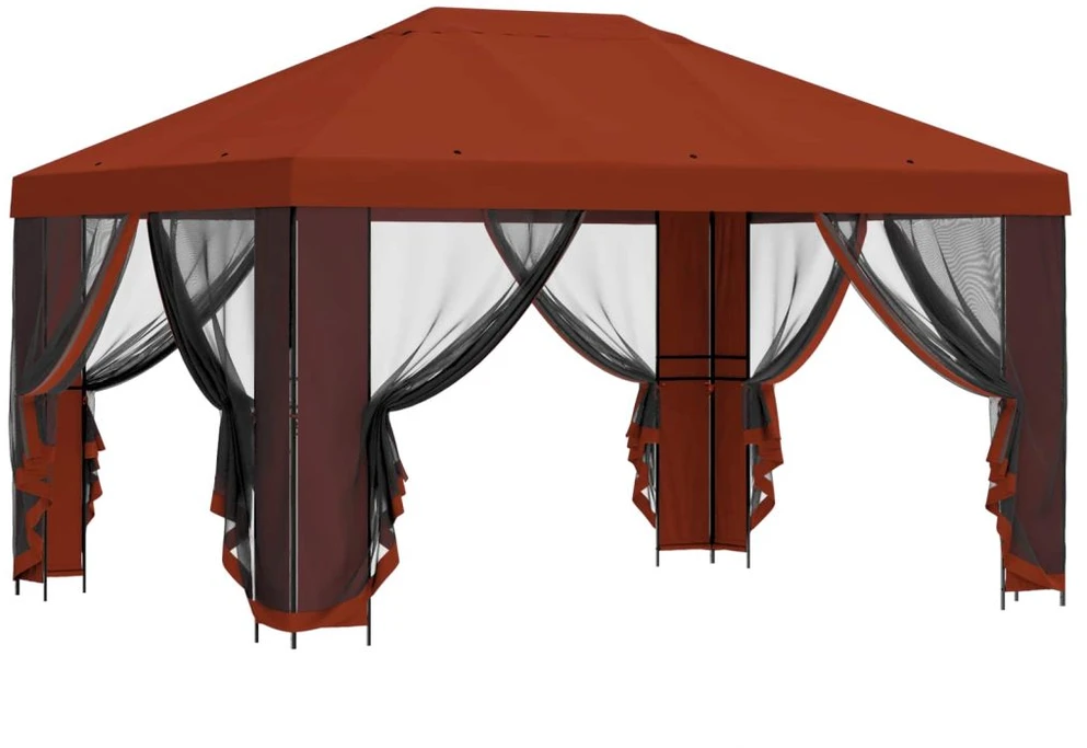 Paviljonas su šoninėmis sienelėmis 4 × 3 m Terakotos