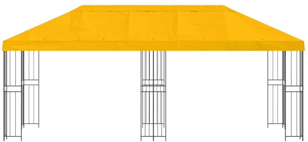 Sodo Paviljonas 6 x 3 m Geltona Poliesteris ir plienas 190 gsm