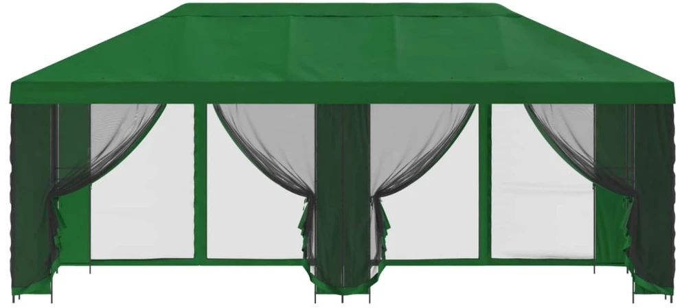 Sodo pavėsinė su šoninėmis sienelėmis 6 x 3 m Žalia