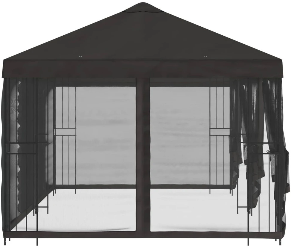 Paviljonas su šoninėmis sienelėmis 6 x 3 m Antracito