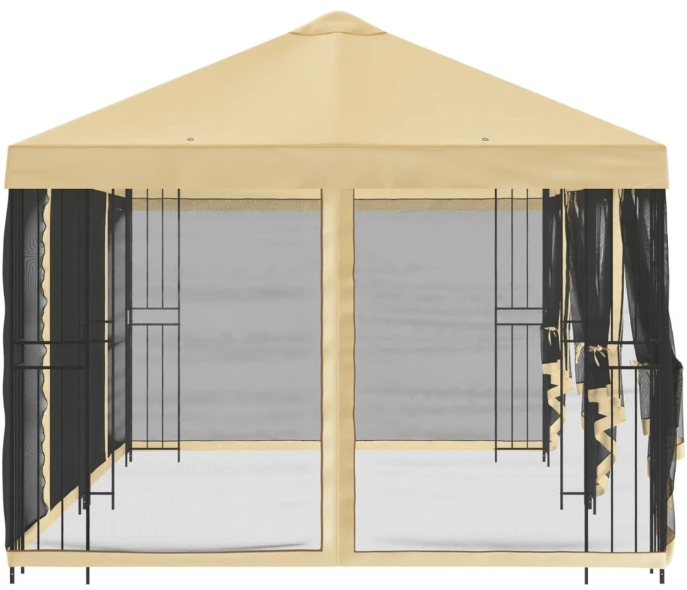 Paviljonas su šoninėmis sienelėmis 6 x 3 m Kreminė