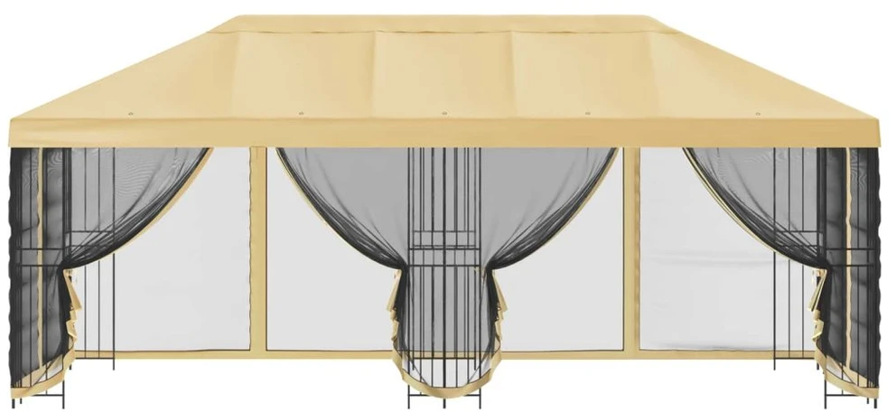 Paviljonas su šoninėmis sienelėmis 6 x 3 m Kreminė