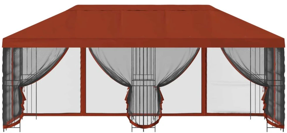 Paviljonas su šoninėmis sienelėmis 6 x 3 m Terakotos