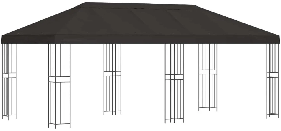 Sodo Paviljonas 6 x 3 m Antracito Poliesteris ir plienas