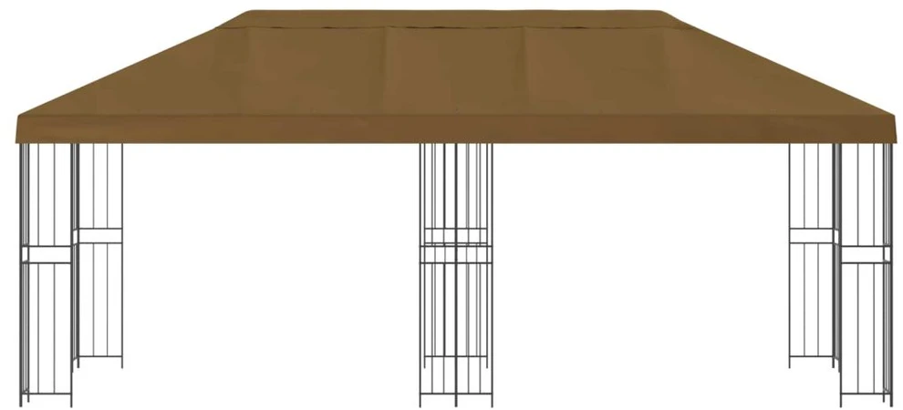 Sodo Paviljonas 6 x 3 m Taupe Poliesteris ir plienas 190 gsm