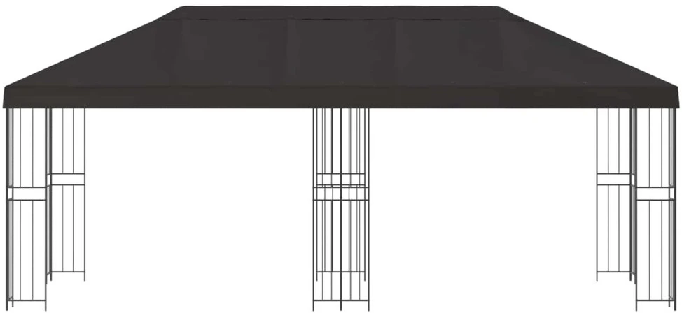 Sodo Paviljonas 6 x 3 m Antracito Poliesteris ir plienas