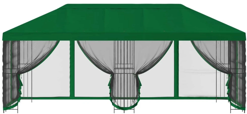 Paviljonas su šoninėmis sienelėmis 6 x 3 m Žalia