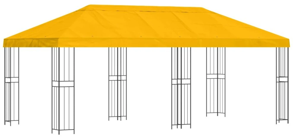Sodo Paviljonas 6 x 3 m Geltona Poliesteris ir plienas 190 gsm