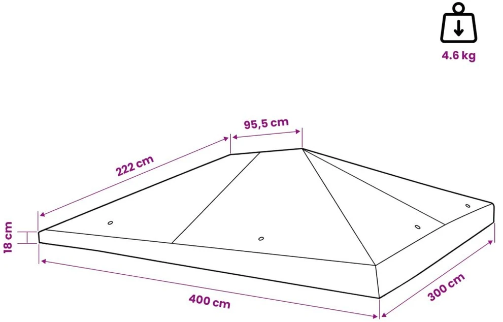 Paviljono uždanga 300 x 400 cm Mėlyna