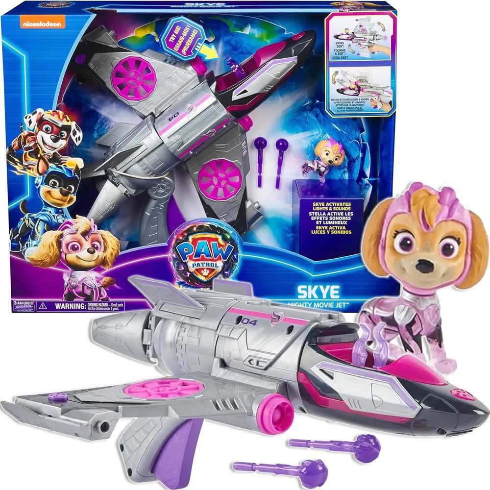 Spin Master PAW Patrol The Mighty Movie - Lėktuvas "Skyes" su garso ir šviesų efektais
