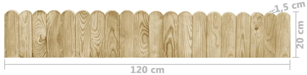 Pertvaros ritiniai, 2vnt., 120cm, impregnuota pušies mediena